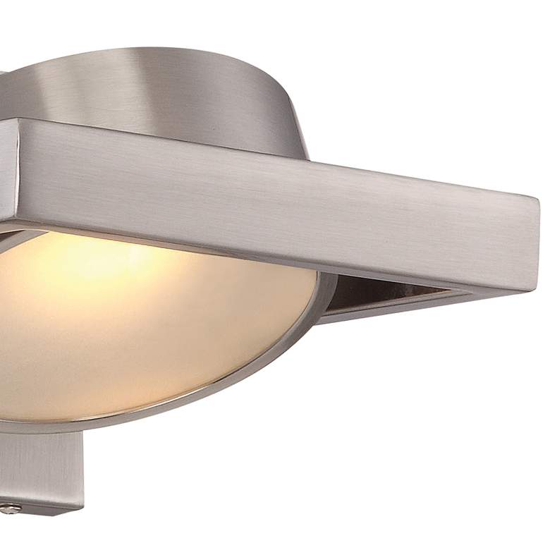 Image 3 Nuvo Lighting Hawk 5 inch High Modern Brushed Nickel Metal LED Wall Sconce more views