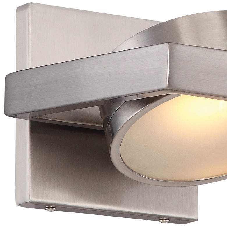 Image 4 Nuvo Lighting Hawk 5 inch High Modern Brushed Nickel Metal LED Wall Sconce more views