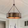 1_Nuvo Lighting Kettle 30" 5-Light Weathered Brass Rustic Drum Pendant