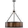 4_Nuvo Lighting Kettle 30" 5-Light Weathered Brass Rustic Drum Pendant more views