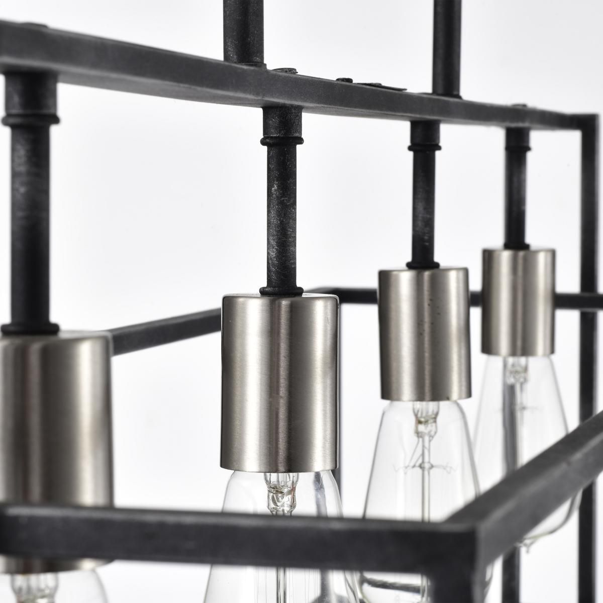 Image 5 Nuvo Lighting Lake 36" Black and Brushed Nickel Linear Pendant Light more views