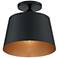 Nuvo Lighting Motif 10" Wide Modern Black and Gold Ceiling Light