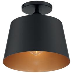Nuvo Lighting Motif 10&quot; Wide Modern Black and Gold Ceiling Light