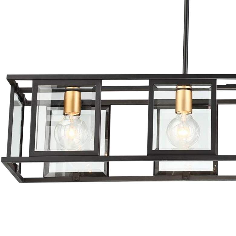 Image 2 Nuvo Lighting Payne 42 inch Wide Midnight Bronze Island Pendant Light more views