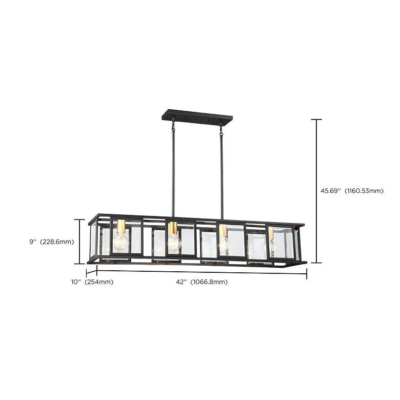 Image 5 Nuvo Lighting Payne 42" Wide Midnight Bronze Island Pendant Light more views