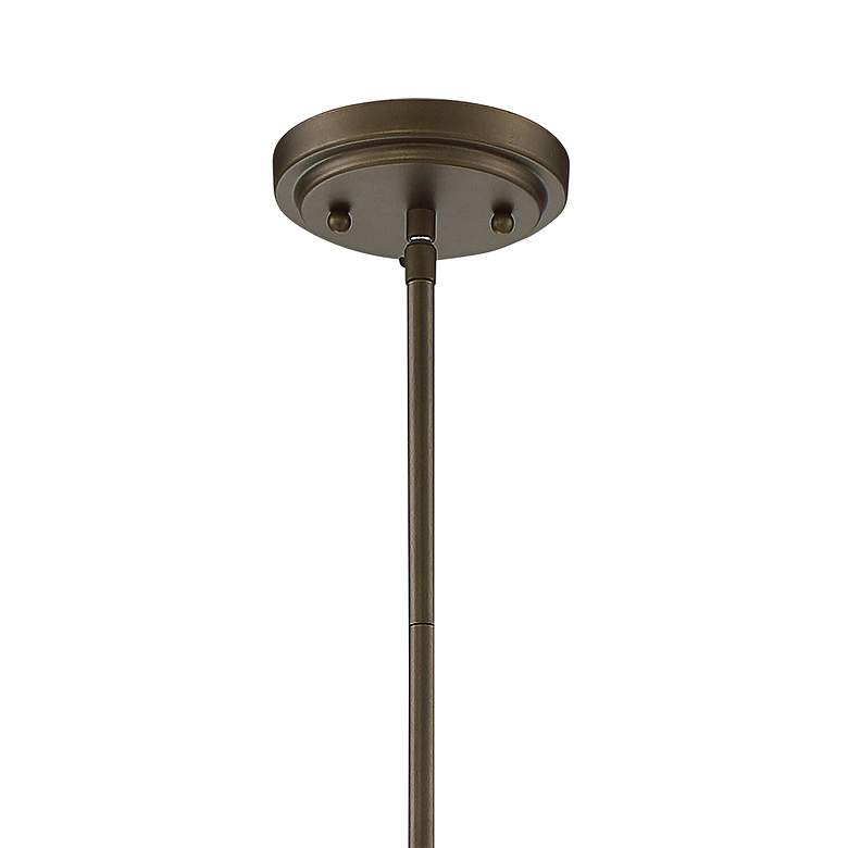 Image 4 Nuvo Lighting Senaca 22 inch Bronze and Almond Fabric Pendant Light more views