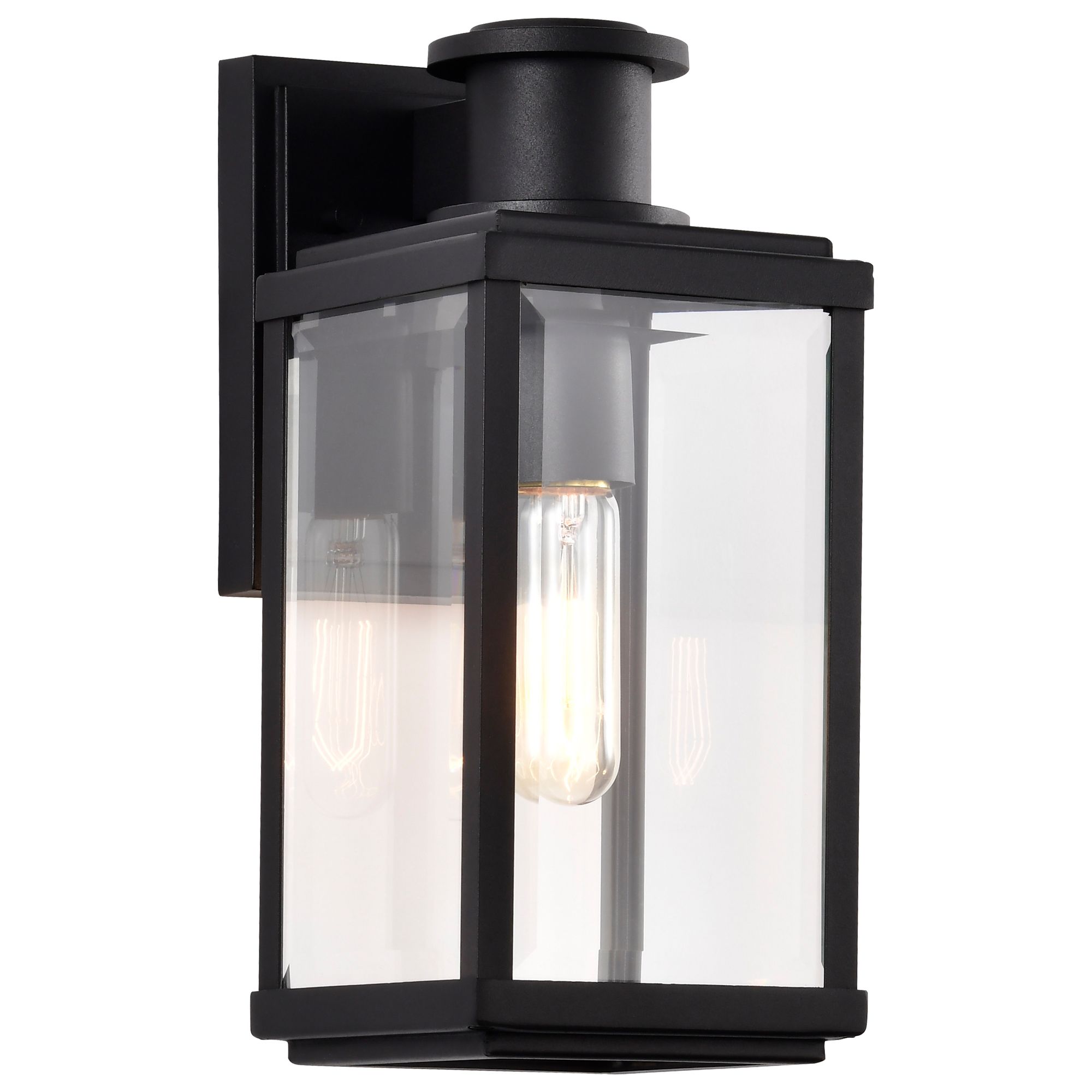 Image 2 Nuvo Luca 13" High Sand Black Small Outdoor Lantern more views