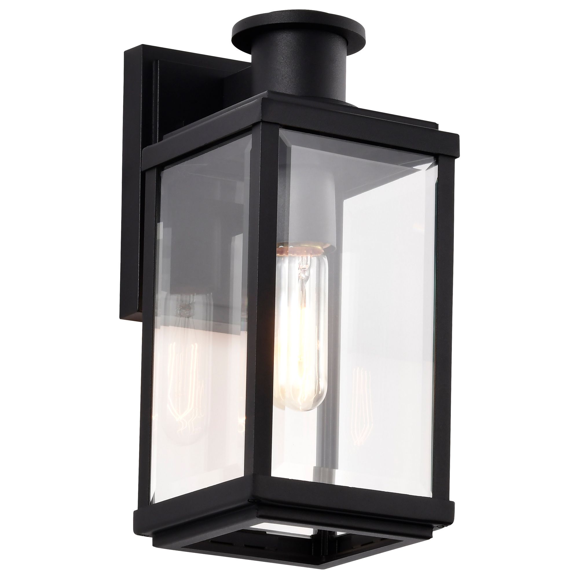 Image 4 Nuvo Luca 13" High Sand Black Small Outdoor Lantern more views