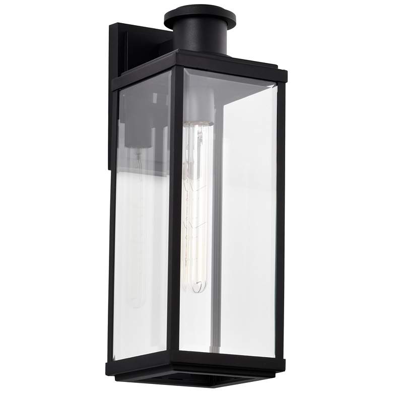Image 1 Nuvo Luca 20" High Sand Black Large Outdoor Lantern