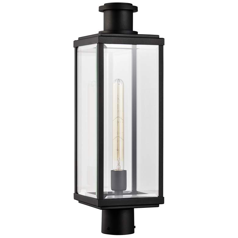 Image 1 Nuvo Luca 22 3/4" High Sand Black Outdoor Post Lantern