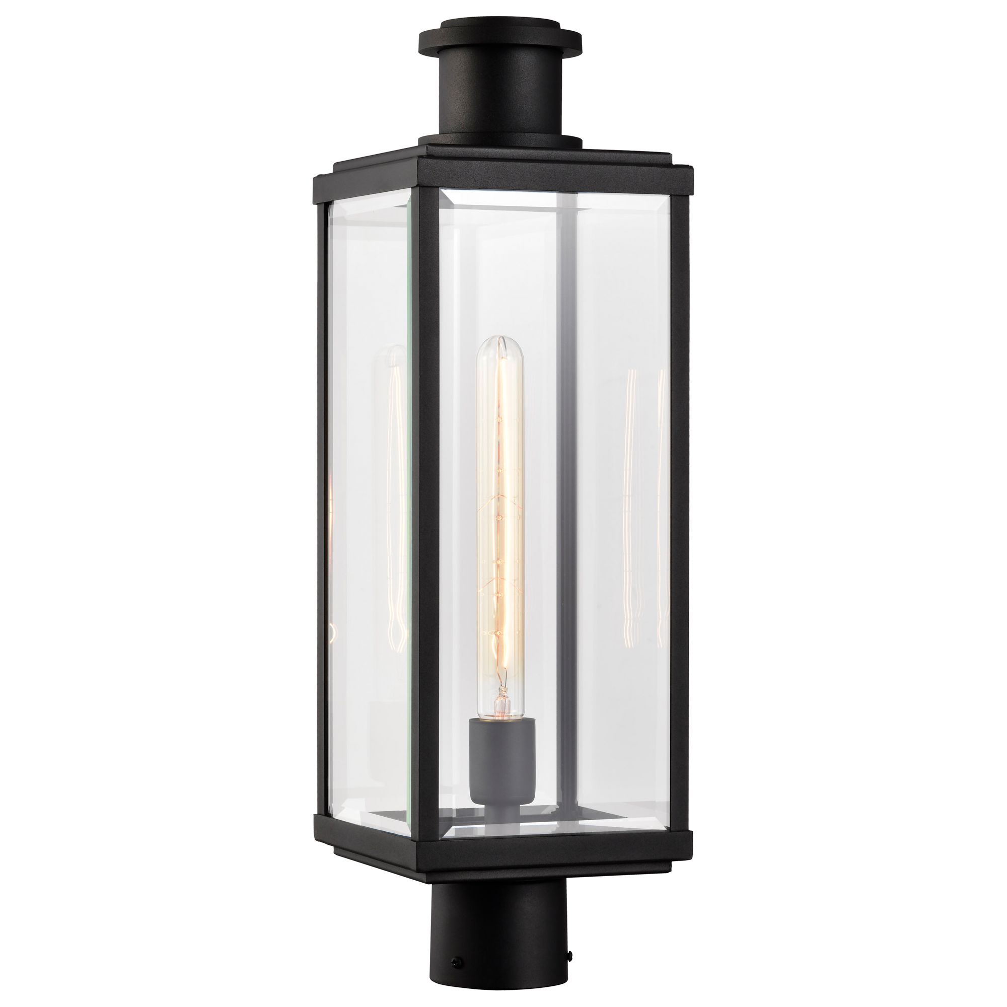Image 2 Nuvo Luca 22 3/4" High Sand Black Outdoor Post Lantern more views