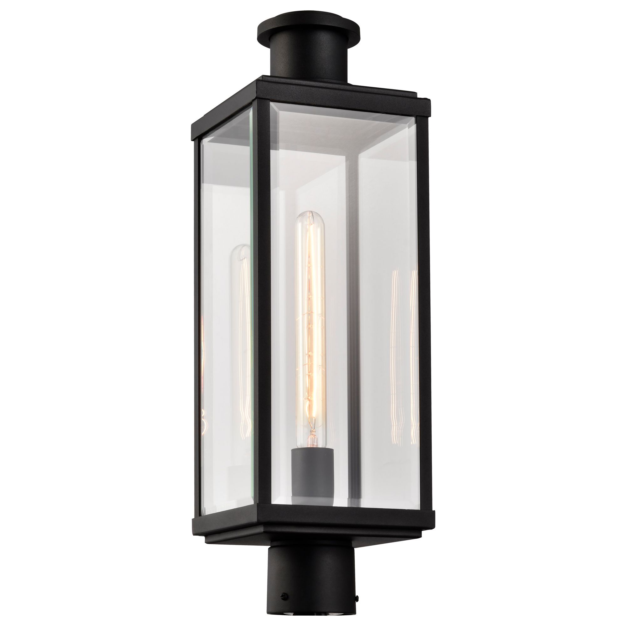 Image 4 Nuvo Luca 22 3/4" High Sand Black Outdoor Post Lantern more views