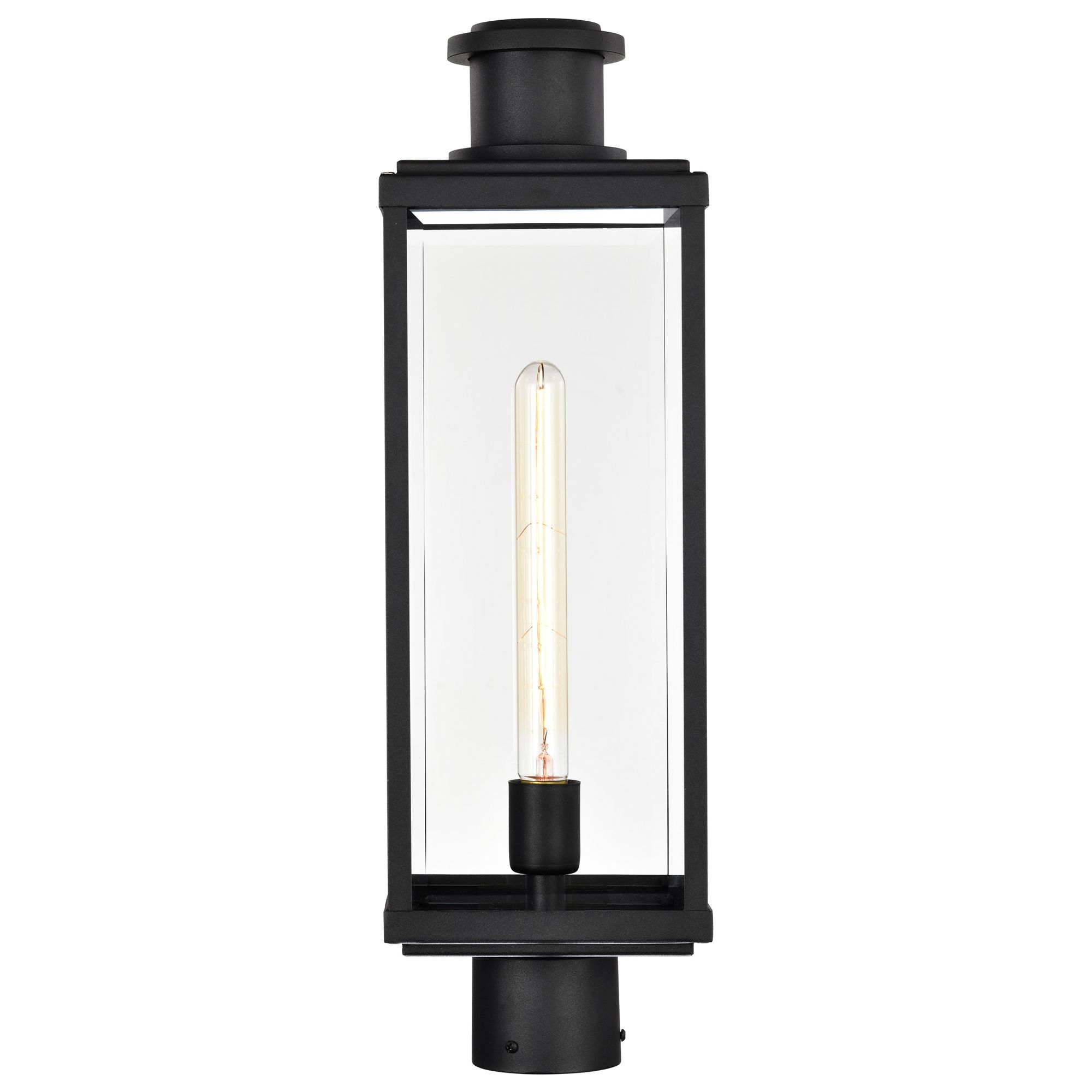 Nuvo Luca 22 3/4" High Sand Black Outdoor Post Lantern