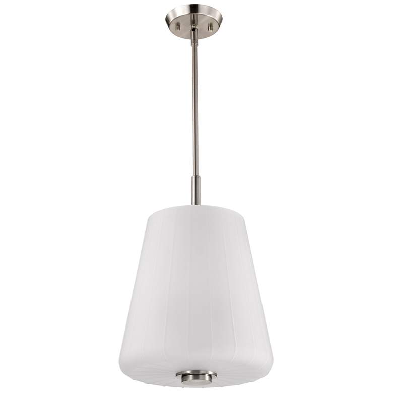 Image 1 Nuvo Lune 12" Wide Brushed Nickel 3 Light Pendant