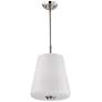 1_Nuvo Lune 12" Wide Brushed Nickel 3 Light Pendant
