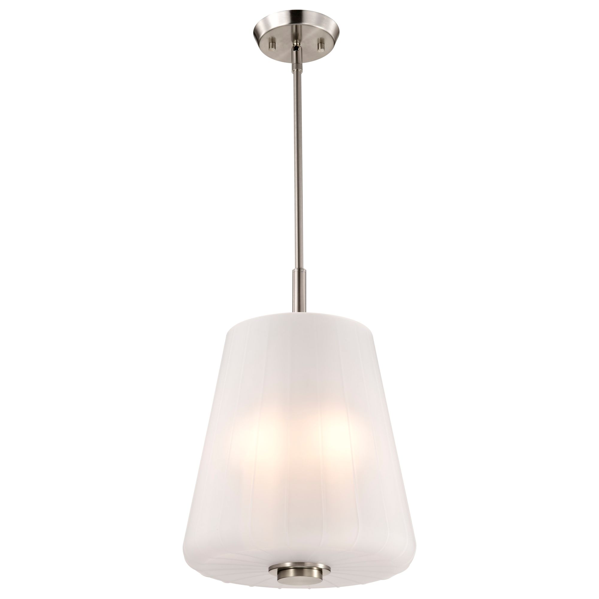 Image 2 Nuvo Lune 12" Wide Brushed Nickel 3 Light Pendant more views