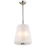 2_Nuvo Lune 12" Wide Brushed Nickel 3 Light Pendant more views