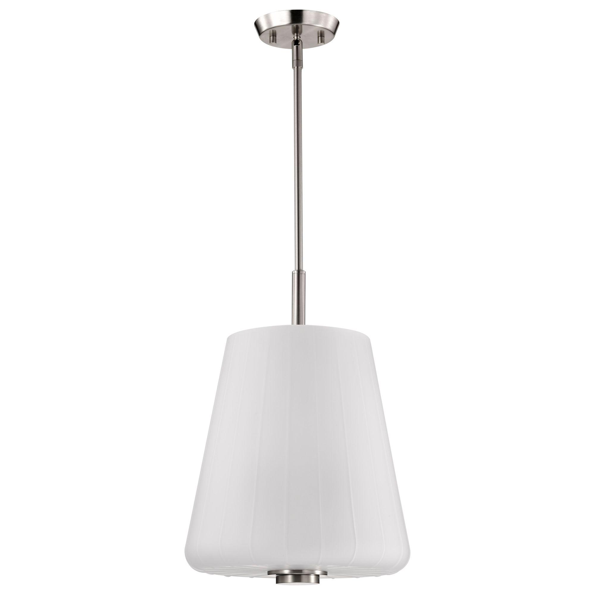 Image 3 Nuvo Lune 12" Wide Brushed Nickel 3 Light Pendant more views