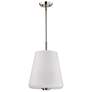 3_Nuvo Lune 12" Wide Brushed Nickel 3 Light Pendant more views