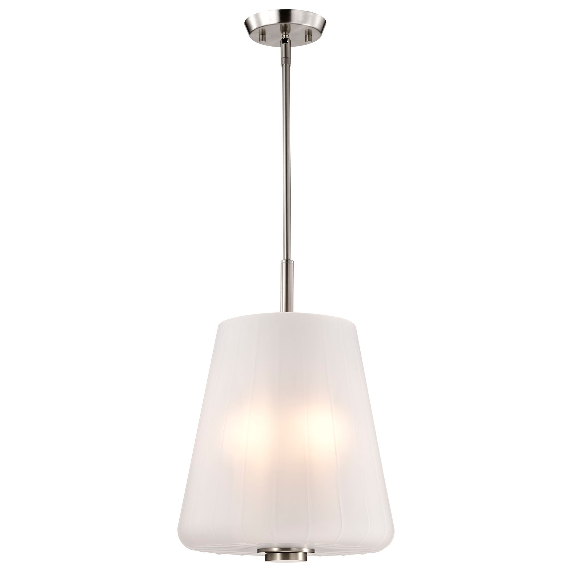 Image 4 Nuvo Lune 12" Wide Brushed Nickel 3 Light Pendant more views