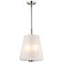 4_Nuvo Lune 12" Wide Brushed Nickel 3 Light Pendant more views