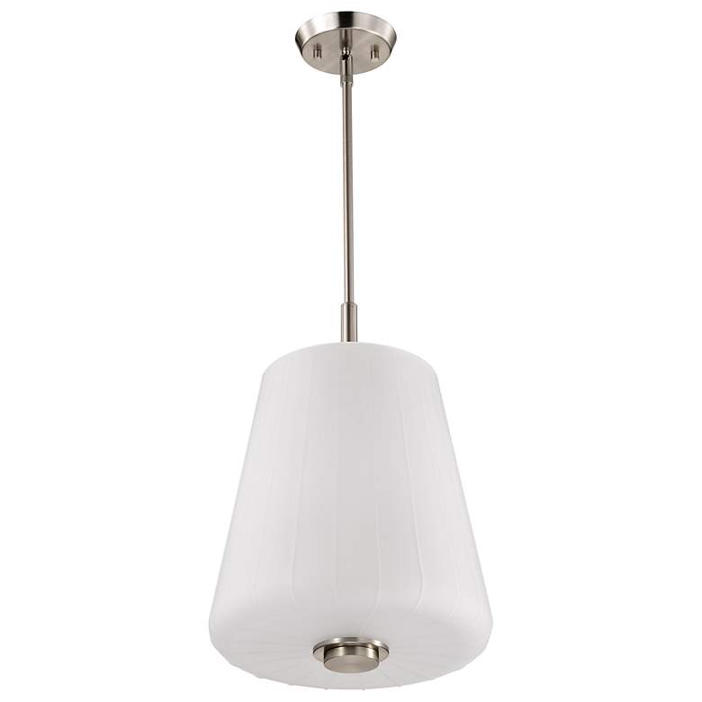 Image 5 Nuvo Lune 12" Wide Brushed Nickel 3 Light Pendant more views