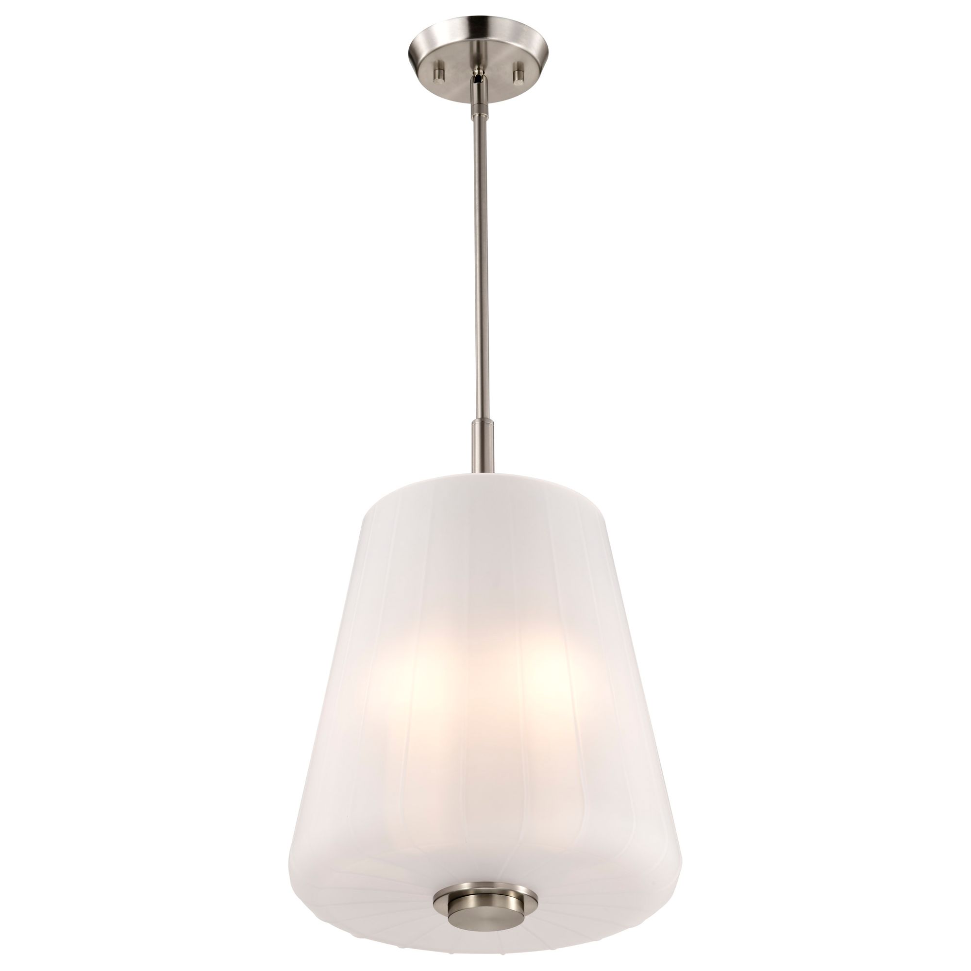 Image 6 Nuvo Lune 12" Wide Brushed Nickel 3 Light Pendant more views