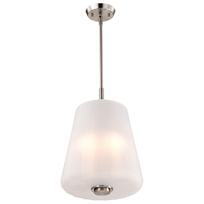 Image 6 Nuvo Lune 12" Wide Brushed Nickel 3 Light Pendant more views