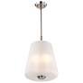 6_Nuvo Lune 12" Wide Brushed Nickel 3 Light Pendant more views
