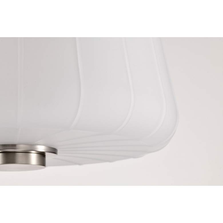 Image 7 Nuvo Lune 12" Wide Brushed Nickel 3 Light Pendant more views