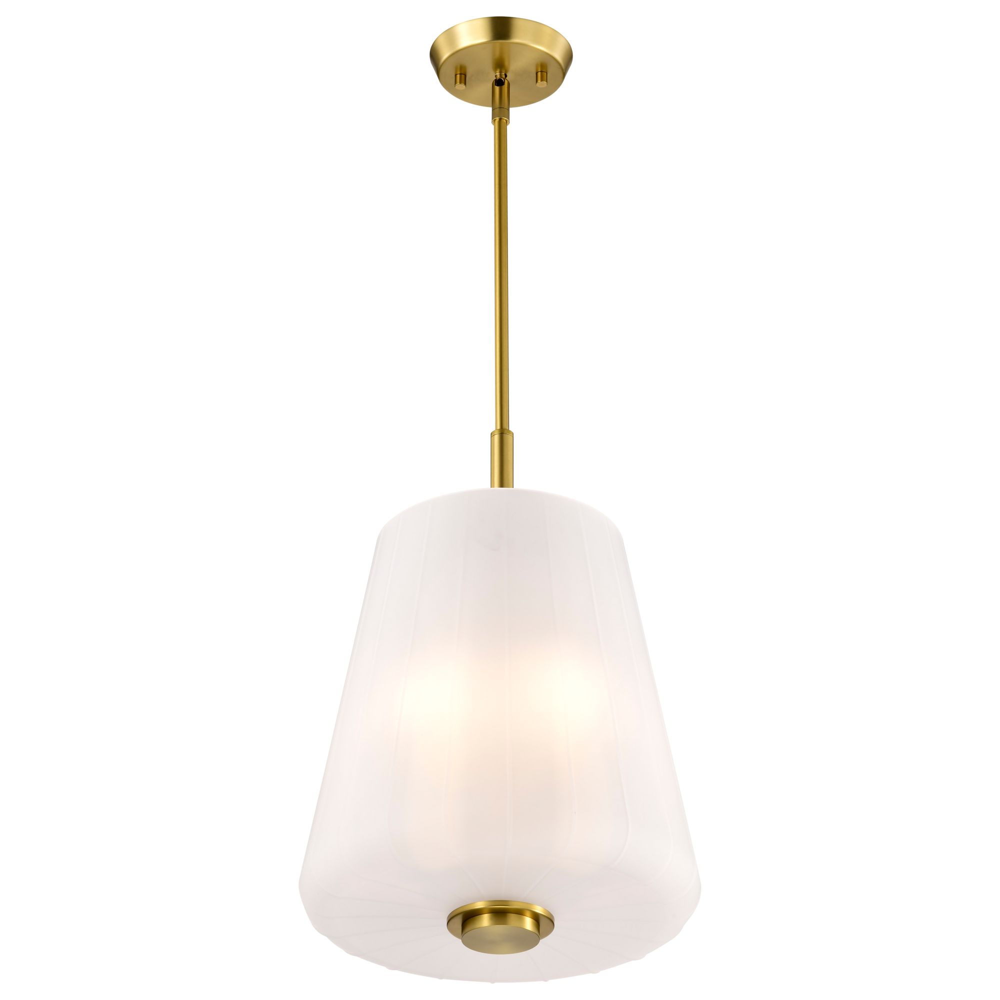 Image 4 Nuvo Lune 12" Wide Vintage Brass 3 Light Pendant more views