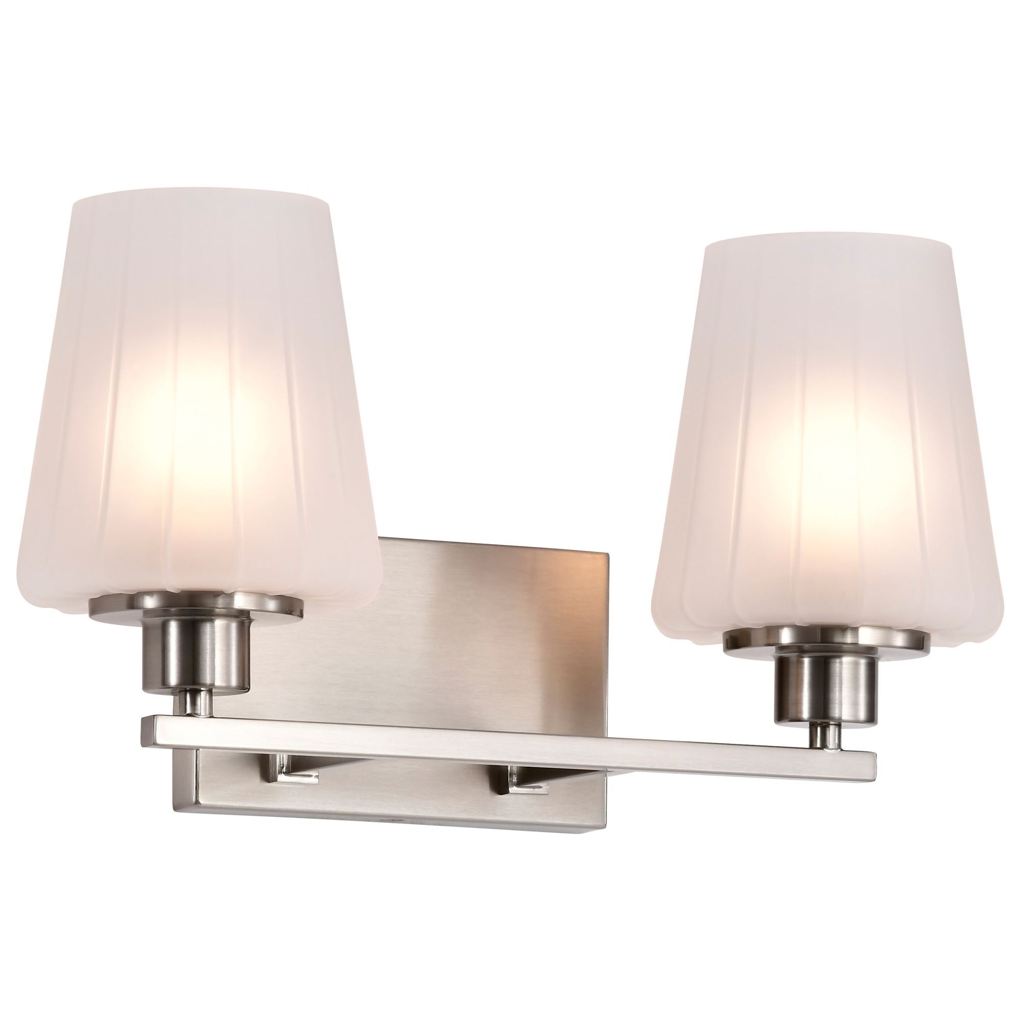 Image 4 Nuvo Lune 16" Wide Brushed Nickel 2 Light Vanity more views
