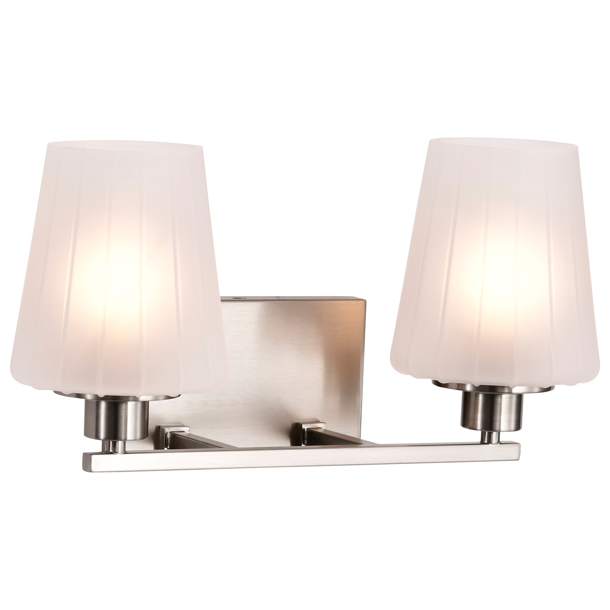 Image 6 Nuvo Lune 16" Wide Brushed Nickel 2 Light Vanity more views