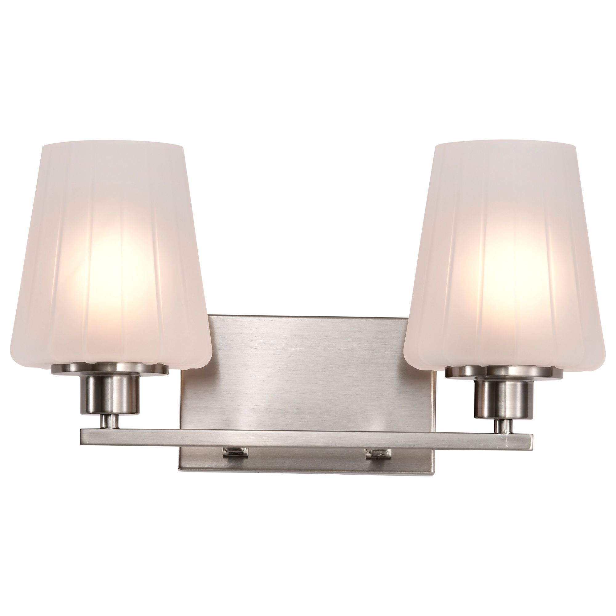 Nuvo Lune 16" Wide Brushed Nickel 2 Light Vanity