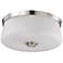 Nuvo Lune 16" Wide Brushed Nickel 3 Light Flush Mount