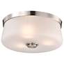 2_Nuvo Lune 16" Wide Brushed Nickel 3 Light Flush Mount more views