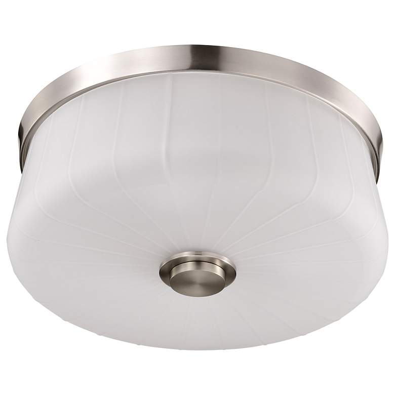 Image 3 Nuvo Lune 16" Wide Brushed Nickel 3 Light Flush Mount more views
