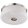 3_Nuvo Lune 16" Wide Brushed Nickel 3 Light Flush Mount more views