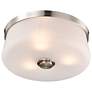 4_Nuvo Lune 16" Wide Brushed Nickel 3 Light Flush Mount more views