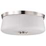 5_Nuvo Lune 16" Wide Brushed Nickel 3 Light Flush Mount more views