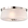 6_Nuvo Lune 16" Wide Brushed Nickel 3 Light Flush Mount more views