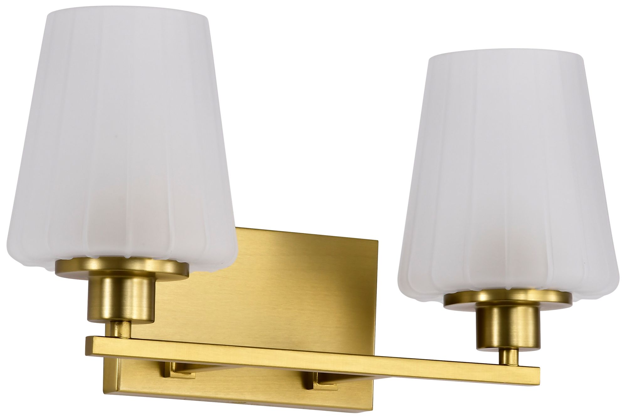 Nuvo Lune 16" Wide Vintage Brass 2 Light Vanity