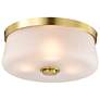 2_Nuvo Lune 16" Wide Vintage Brass 3 Light Flush Mount more views