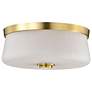 3_Nuvo Lune 16" Wide Vintage Brass 3 Light Flush Mount more views
