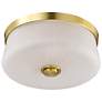 5_Nuvo Lune 16" Wide Vintage Brass 3 Light Flush Mount more views