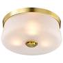 6_Nuvo Lune 16" Wide Vintage Brass 3 Light Flush Mount more views