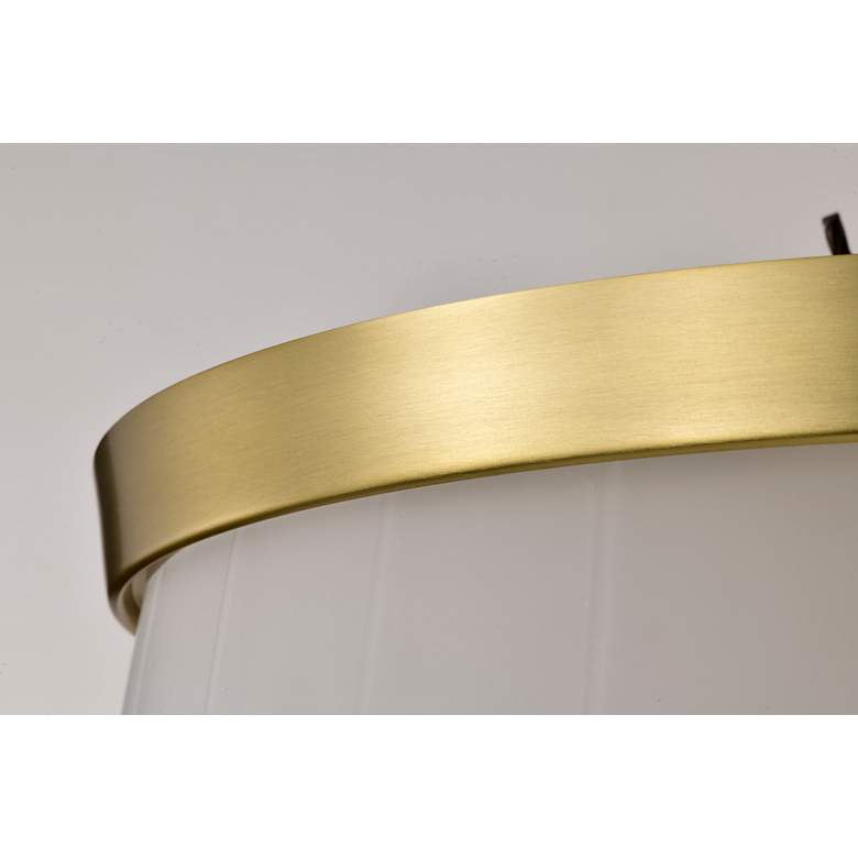 Image 7 Nuvo Lune 16" Wide Vintage Brass 3 Light Flush Mount more views