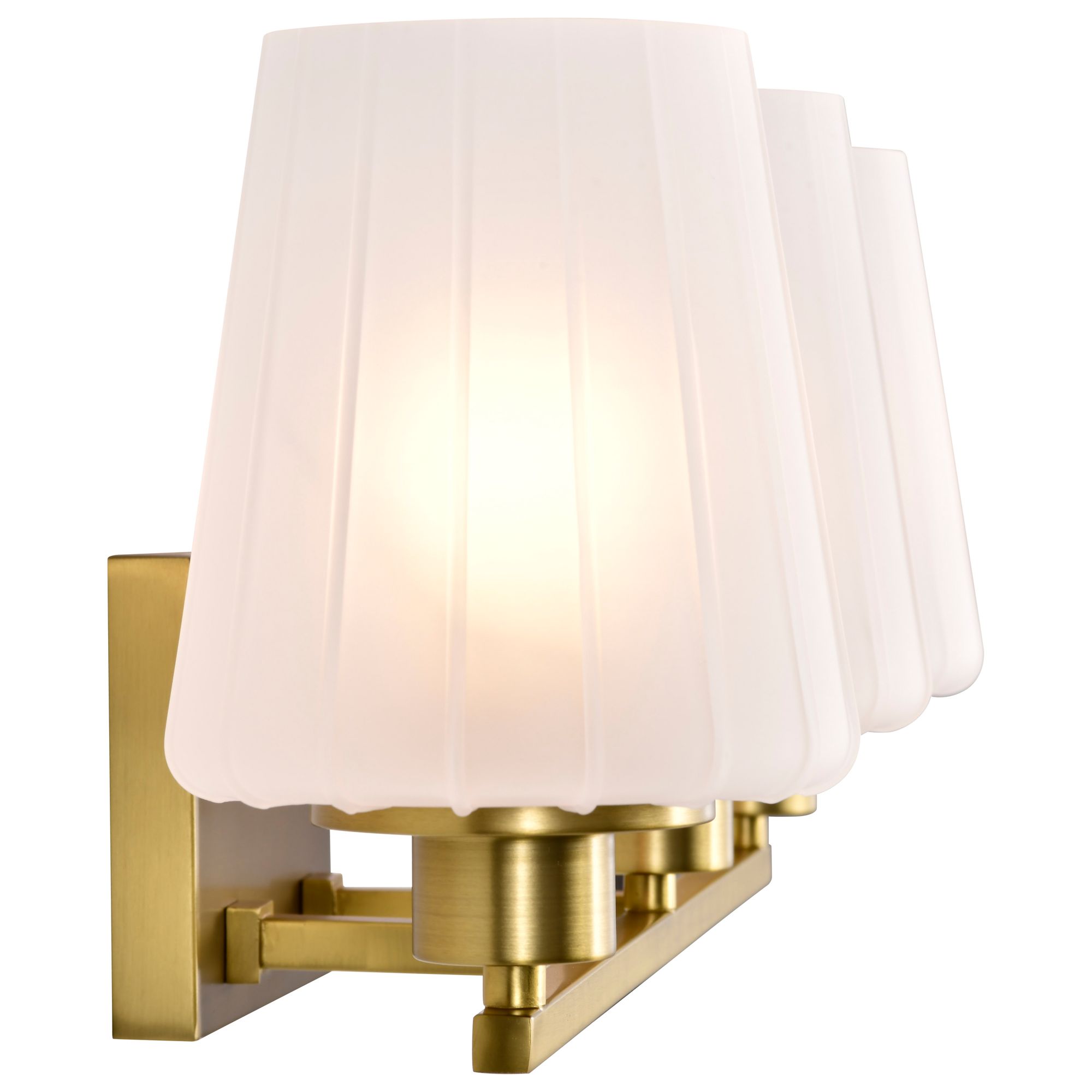 Nuvo Lune 24" Wide Vintage Brass 3 Light Vanity