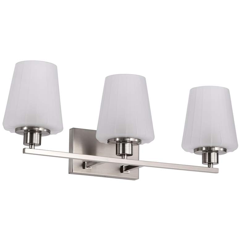 Image 1 Nuvo Lune 24" Wide Brushed Nickel 3 Light Vanity