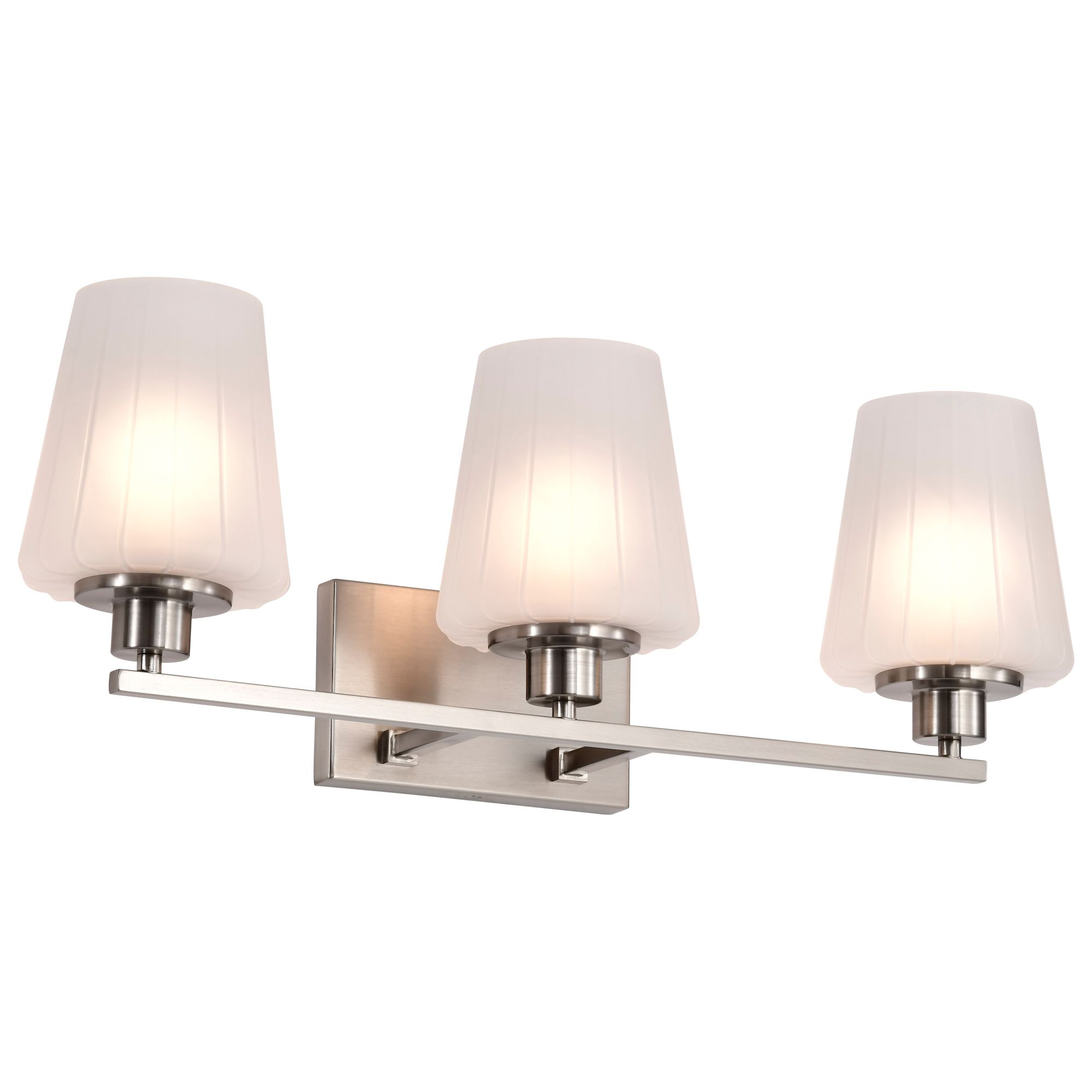 Image 2 Nuvo Lune 24" Wide Brushed Nickel 3 Light Vanity more views